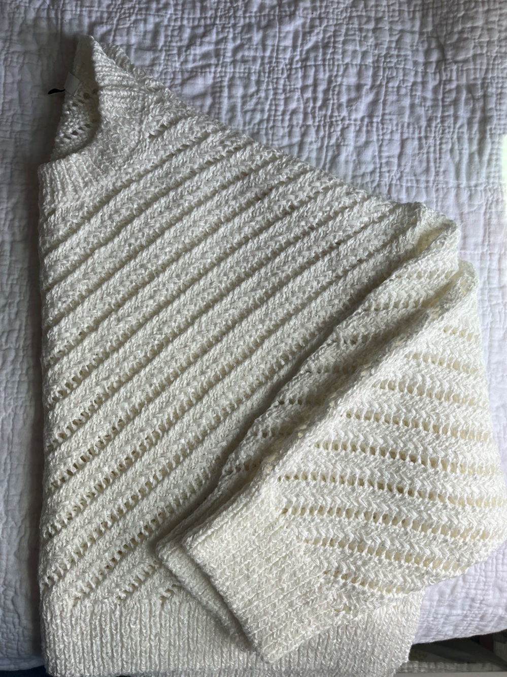 Banana Republic - Cream Open-Knit Women's Sweater
